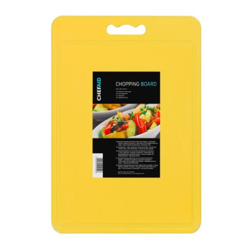 Chef Aid Yellow Poly Chopping Board 40 x 30 x 0.4 cm